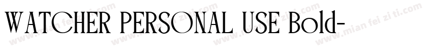 WATCHER PERSONAL USE Bold字体转换